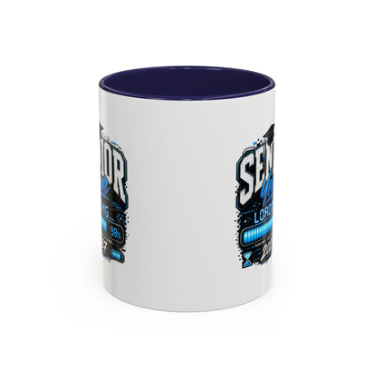 Senior Year Loading 2027 Accent Coffee Mug — Graduation Gift Cup (11/15oz)