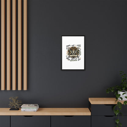 Framed Matte Canvas 'Best Ever DAD' Wall Art – Lion King Design, Father’s Day Gift