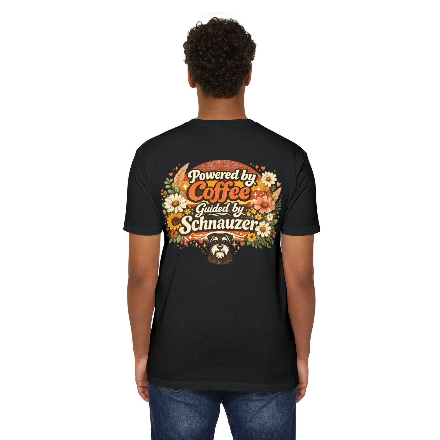 Powered by Coffee Guided by Schnauzer T-Shirt