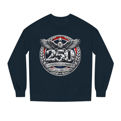 250th USA Anniversary Sweatshirt — Eagle Emblem 1776–2026 Commemorative Crewneck