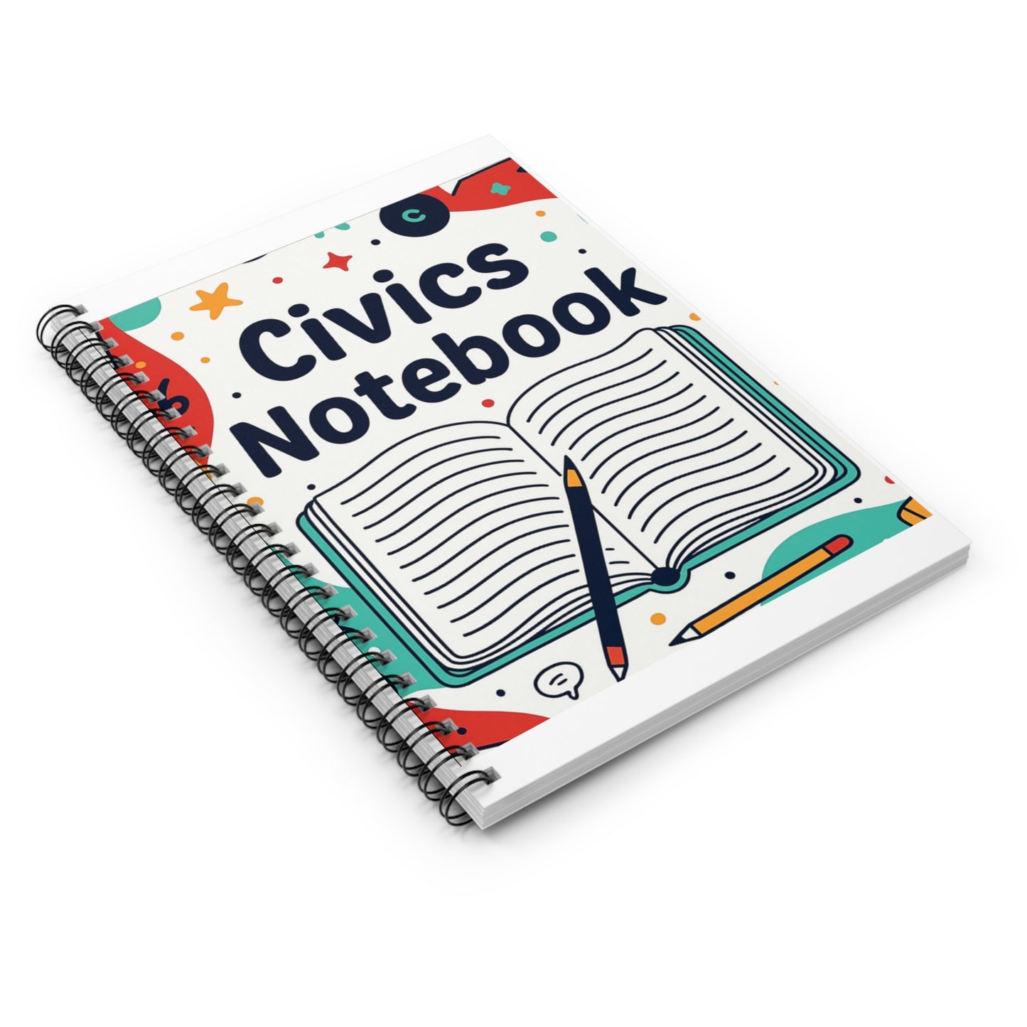 Civics Notebook — Spiral Ruled School Journal for Students & Teachers