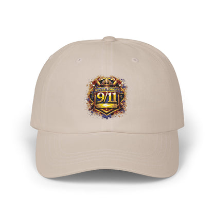 9/11 Memorial Dad Cap — Firefighter Badge Emblem Tribute Hat