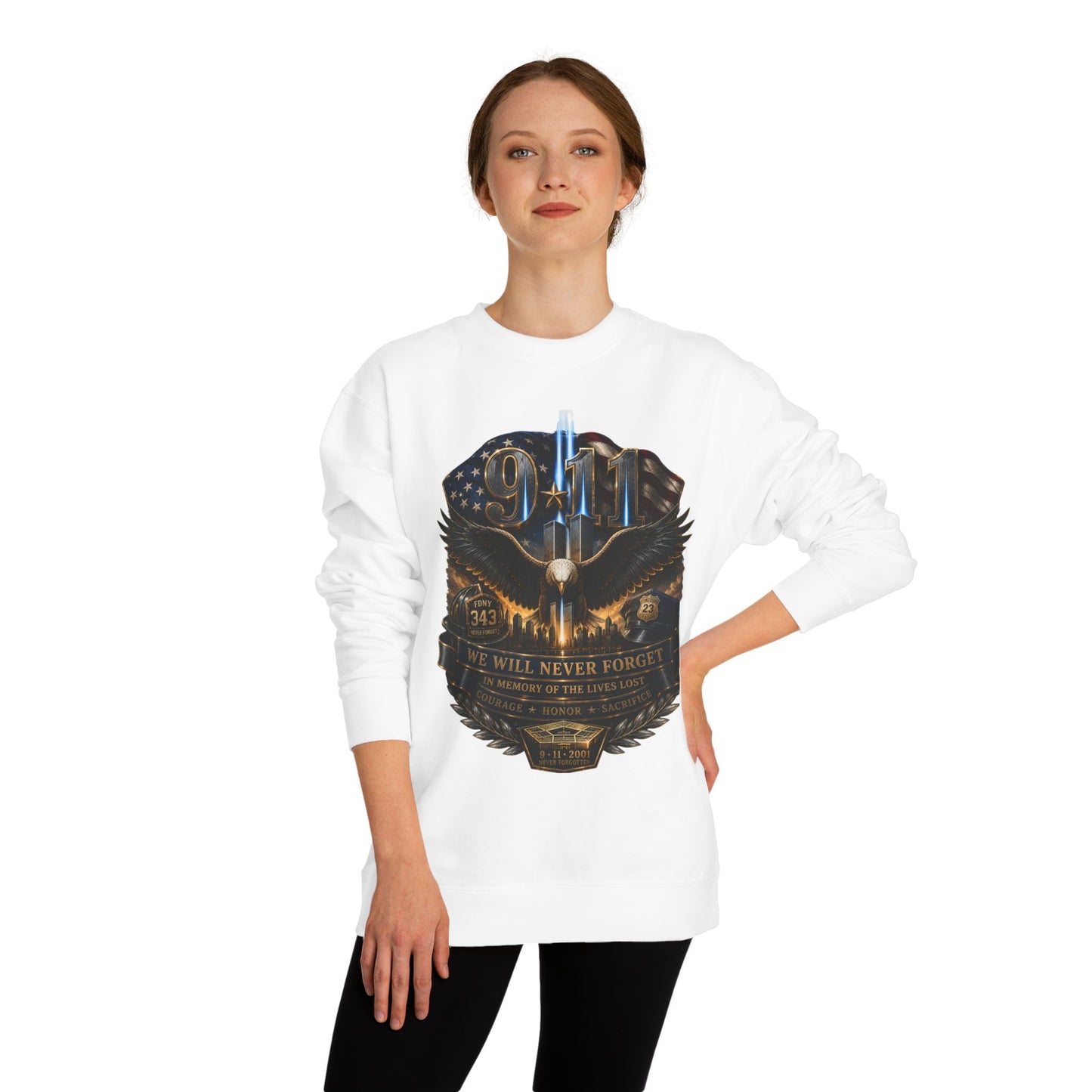 9/11 Memorial Sweatshirt — Never Forget Tribute Crewneck