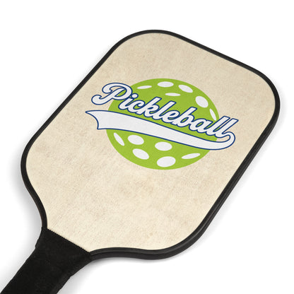 Pickleball Paddle Set with Balls – Retro Green Pickleball Logo Kit