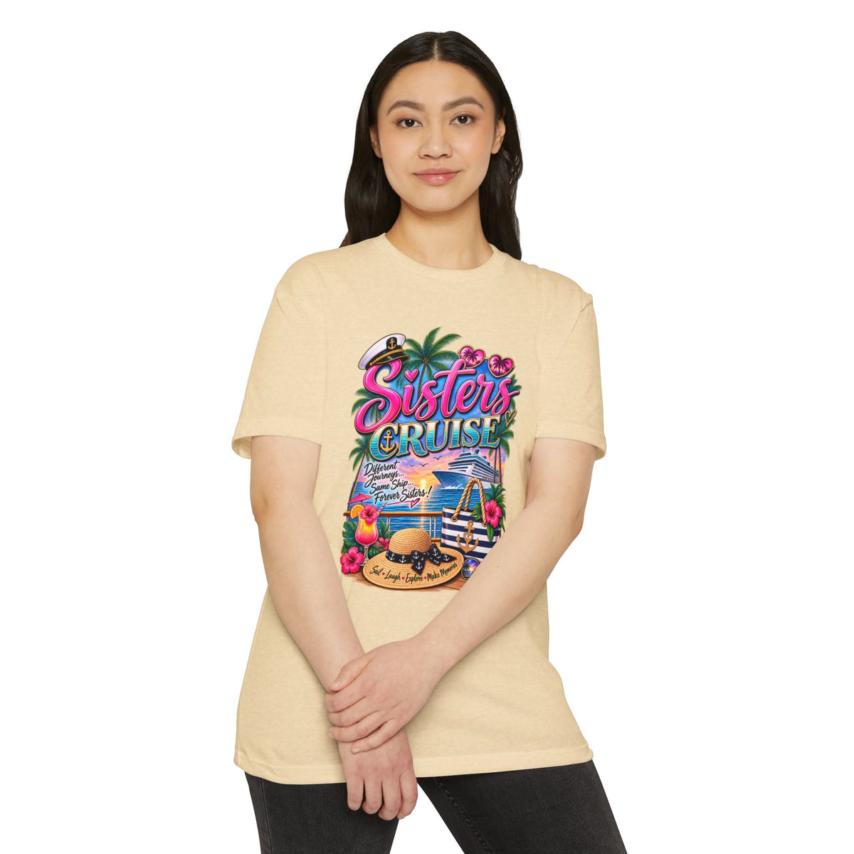 Sisters Cruise T-Shirt — Tropical Vacation Graphic Tee