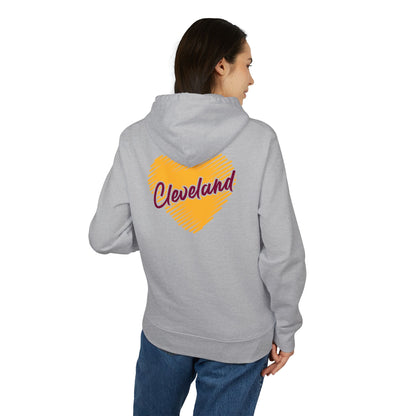 Cleveland Heart Hoodie — Yellow Script City Love Pullover