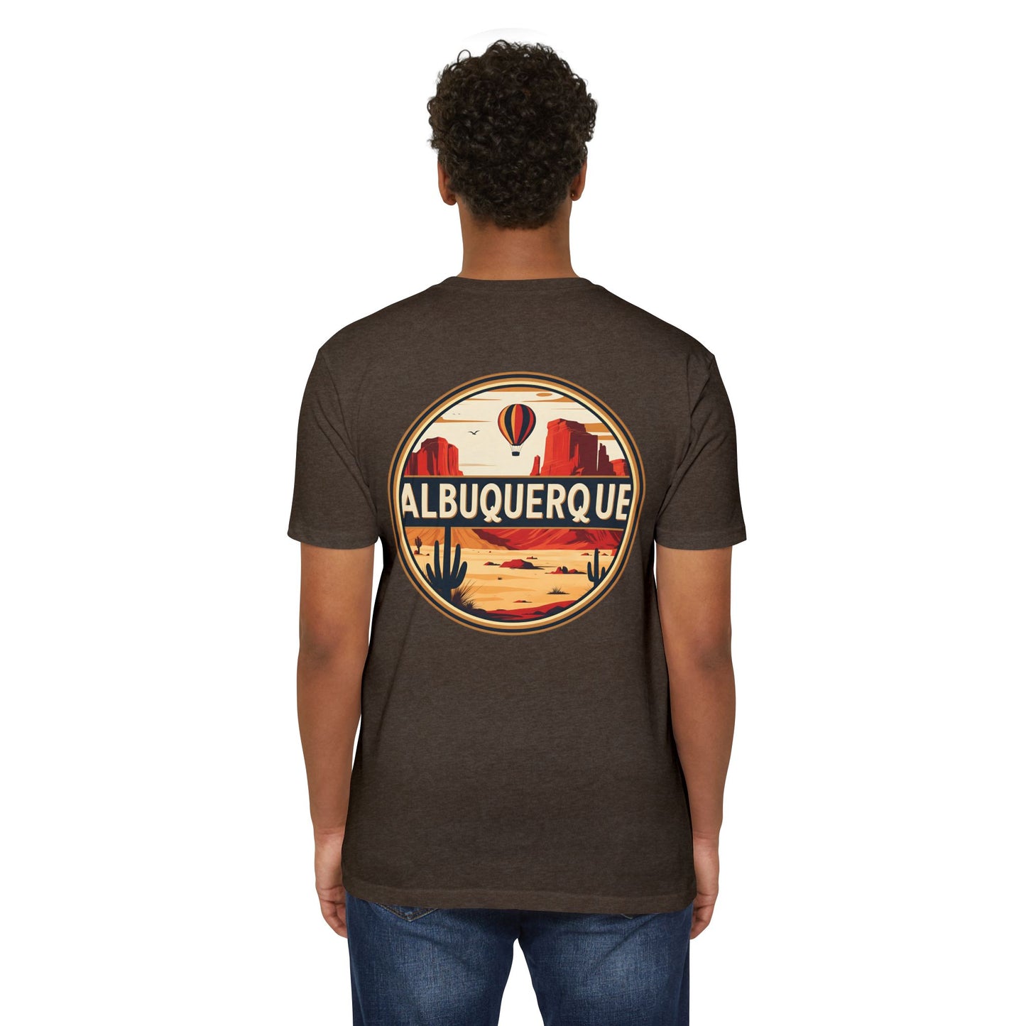 Albuquerque Desert Retro T-Shirt — Vintage Hot Air Balloon Southwest Travel Tee