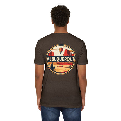 Albuquerque Desert Retro T-Shirt — Vintage Hot Air Balloon Southwest Travel Tee