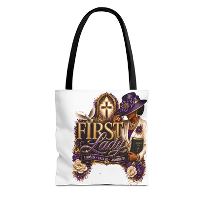 First Lady Christian Tote Bag — Chosen, Called, Anointed Church Purse