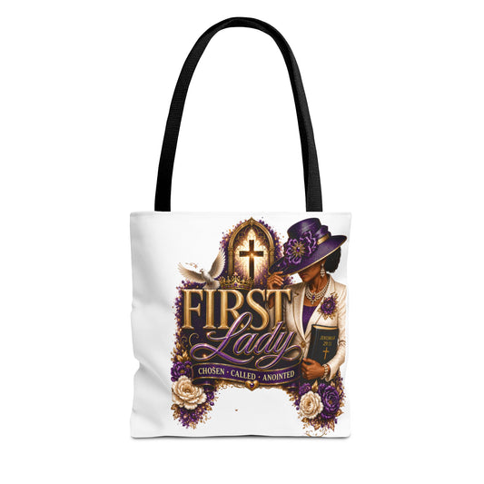 First Lady Christian Tote Bag — Chosen, Called, Anointed Church Purse