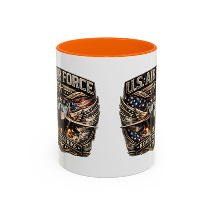 U.S. Air Force Accent Coffee Mug — "Ready to Strike" Military Aviation Gift