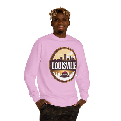 Louisville Skyline Sweatshirt — Derby Hat Retro Crew Neck