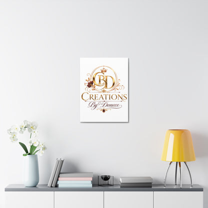 Canvas Wall Art – 'CBD Creations By Donece' Gold Logo Stretched Canvas
