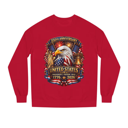 250th Anniversary United States Crewneck Sweatshirt — Eagle & American Flag 1776–2026