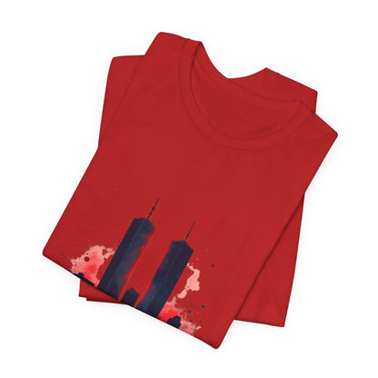 9/11 Never Forget T-Shirt — World Trade Center Memorial Tee