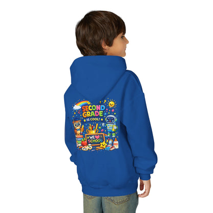 Second Grade Hoodie — 'Second Grade Is Cool' Kids Back-to-School Sweatshirt