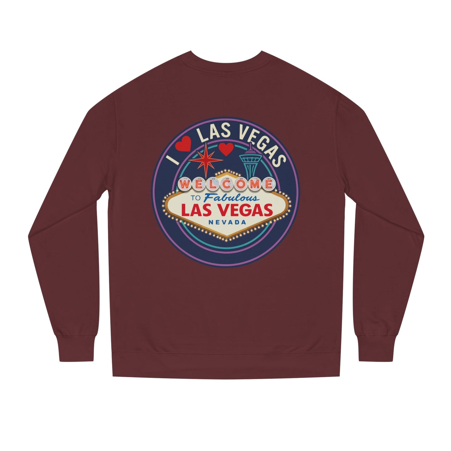 Las Vegas Welcome Sign Sweatshirt – Retro "I  Las Vegas" Crewneck