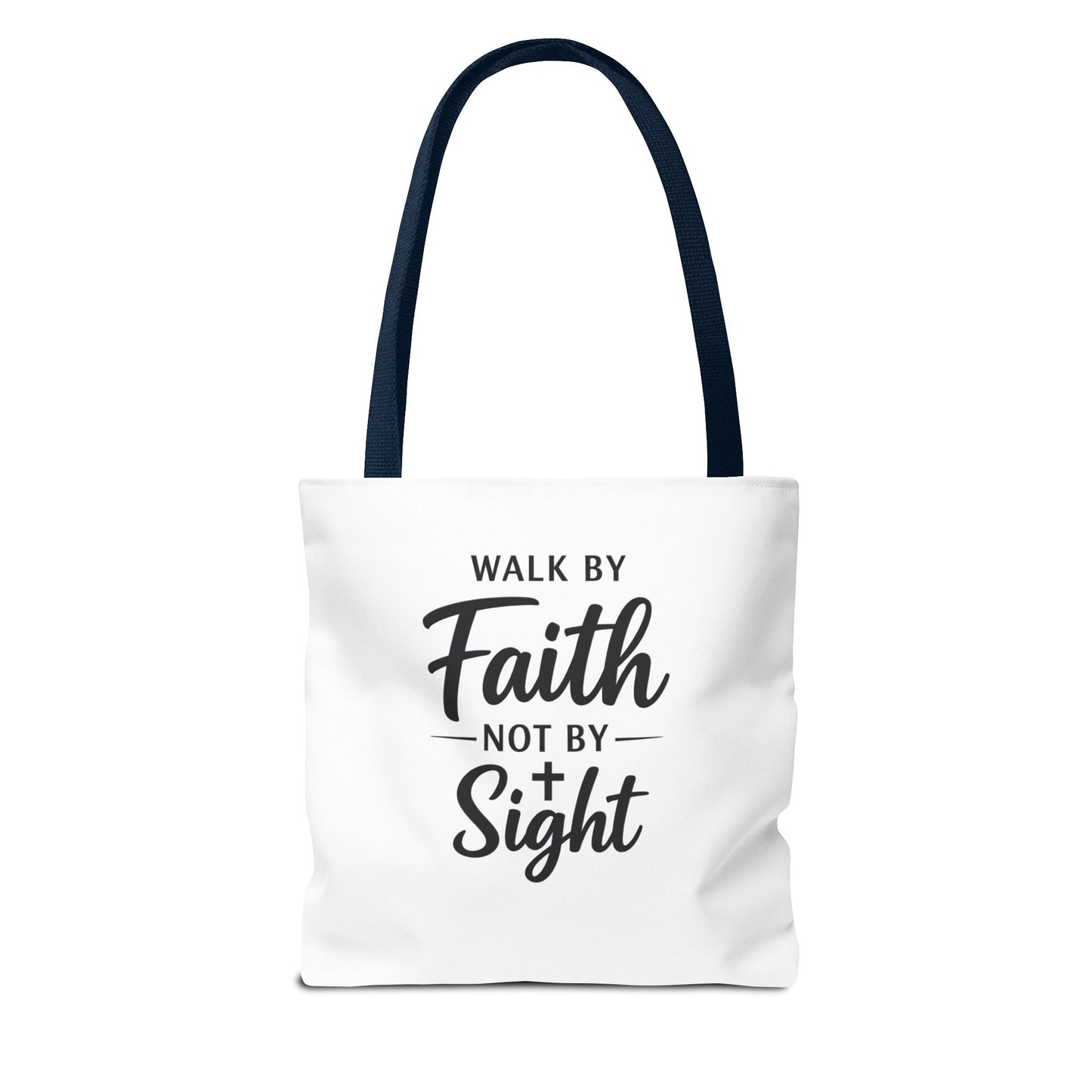 Faith Tote Bag — "Walk by Faith Not by Sight" Inspirational Canvas Tote