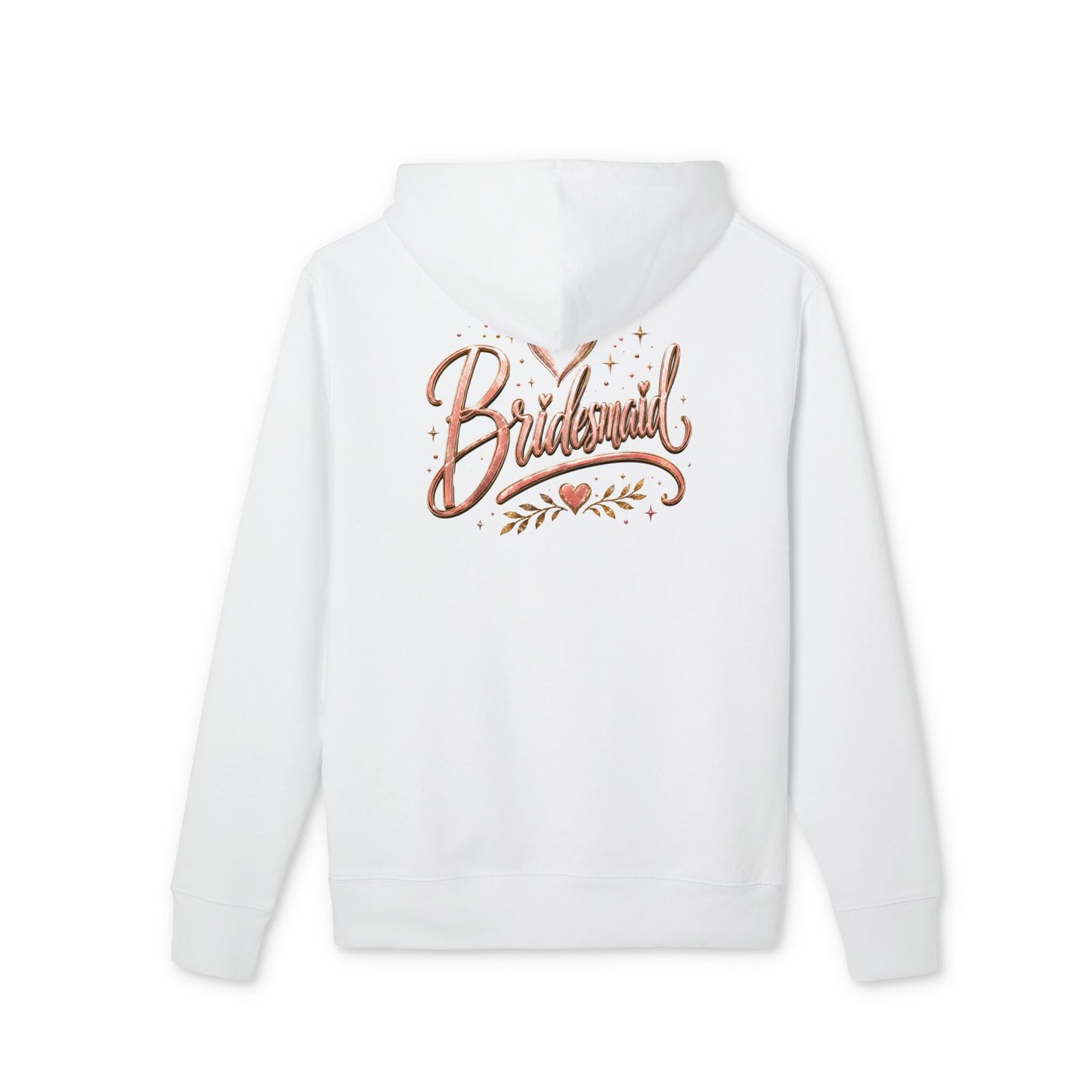 Bridesmaid Hoodie - Rose Gold Script Bridal Party Pullover