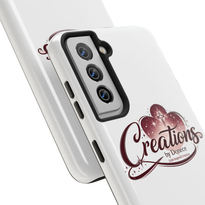Tough Phone Case — "Creations by Donece" Logo Protective Phone Cover