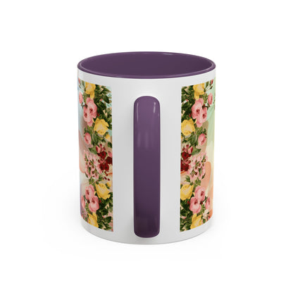 Mother’s Love Accent Coffee Mug – Floral Inspirational Gift (11/15 oz)