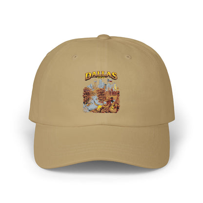 Dallas Vintage Scenic Dad Cap – Retro City Skyline Embroidered Hat