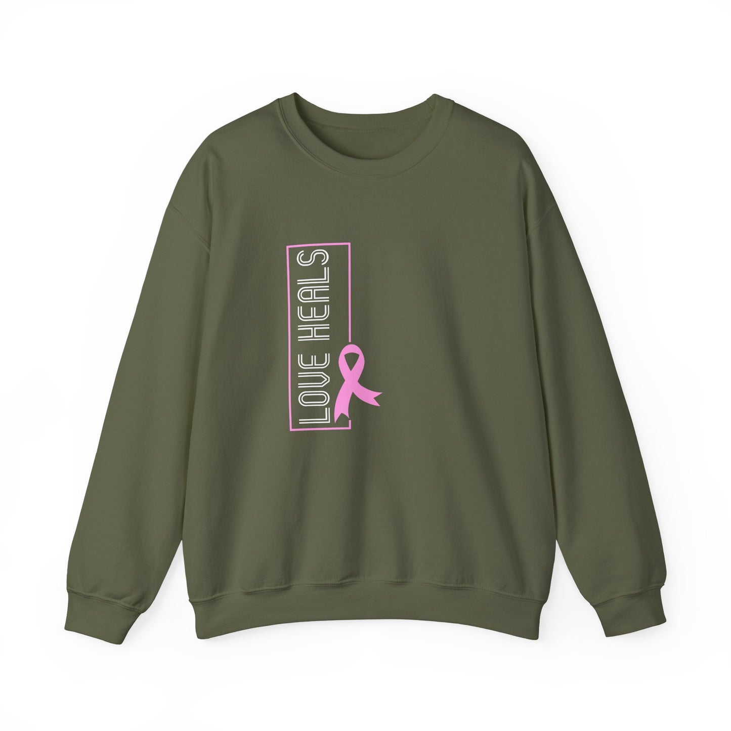 Love Heals Pink Ribbon Sweatshirt