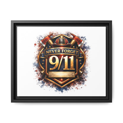 Framed Matte Canvas — 'Never Forget 9/11' Memorial Wall Art