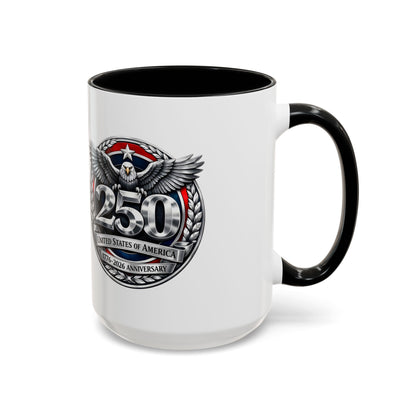 250th USA Bicentennial Eagle Coffee Mug — 1776–2026 Anniversary Accent Mug