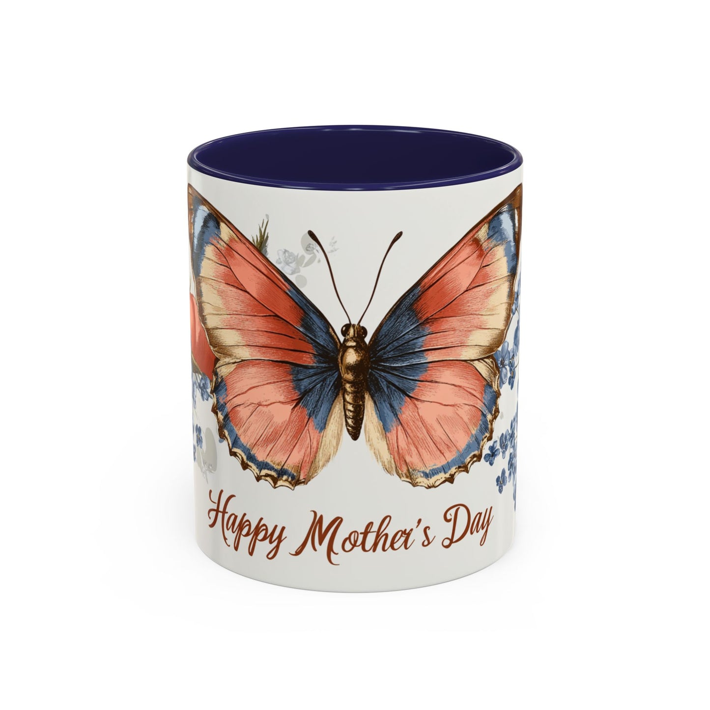 Mother's Day Butterfly Coffee Mug - 'Happy Mother's Day' Floral Accent Mug