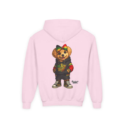 Youth Hoodie — Rasta Bear "Black History Greatness" Kids Pullover