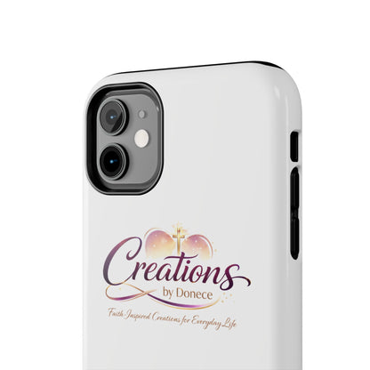 Creations by Donece Soft-Touch Tough Phone Case — Faith-Inspired Logo Protective Cover