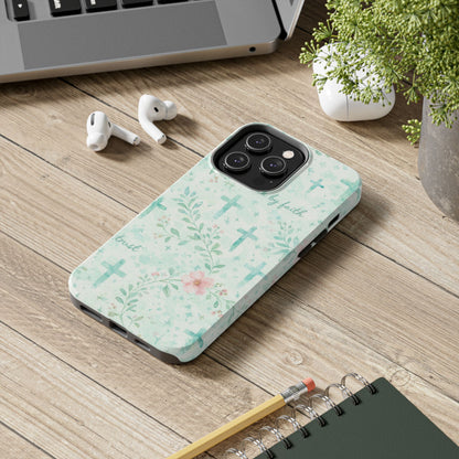 Walk By Faith Phone Case | Christian floral iPhone Case