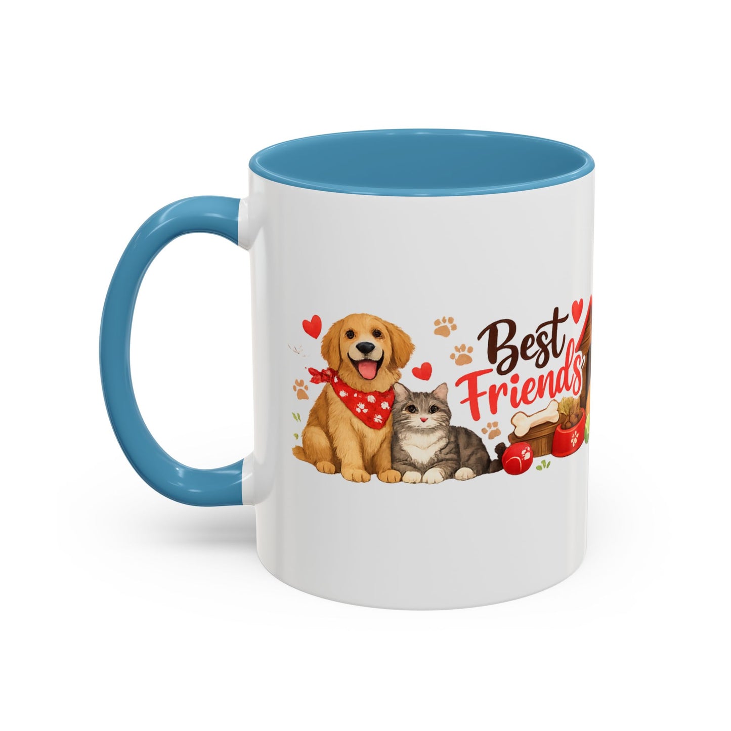Dog Lover Accent Coffee Mug — “Love is a Four-Legged Word” Ceramic Gift
