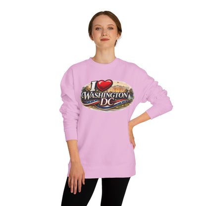 Washington DC "I  Washington DC" Sweatshirt - Tourist Souvenir Crewneck