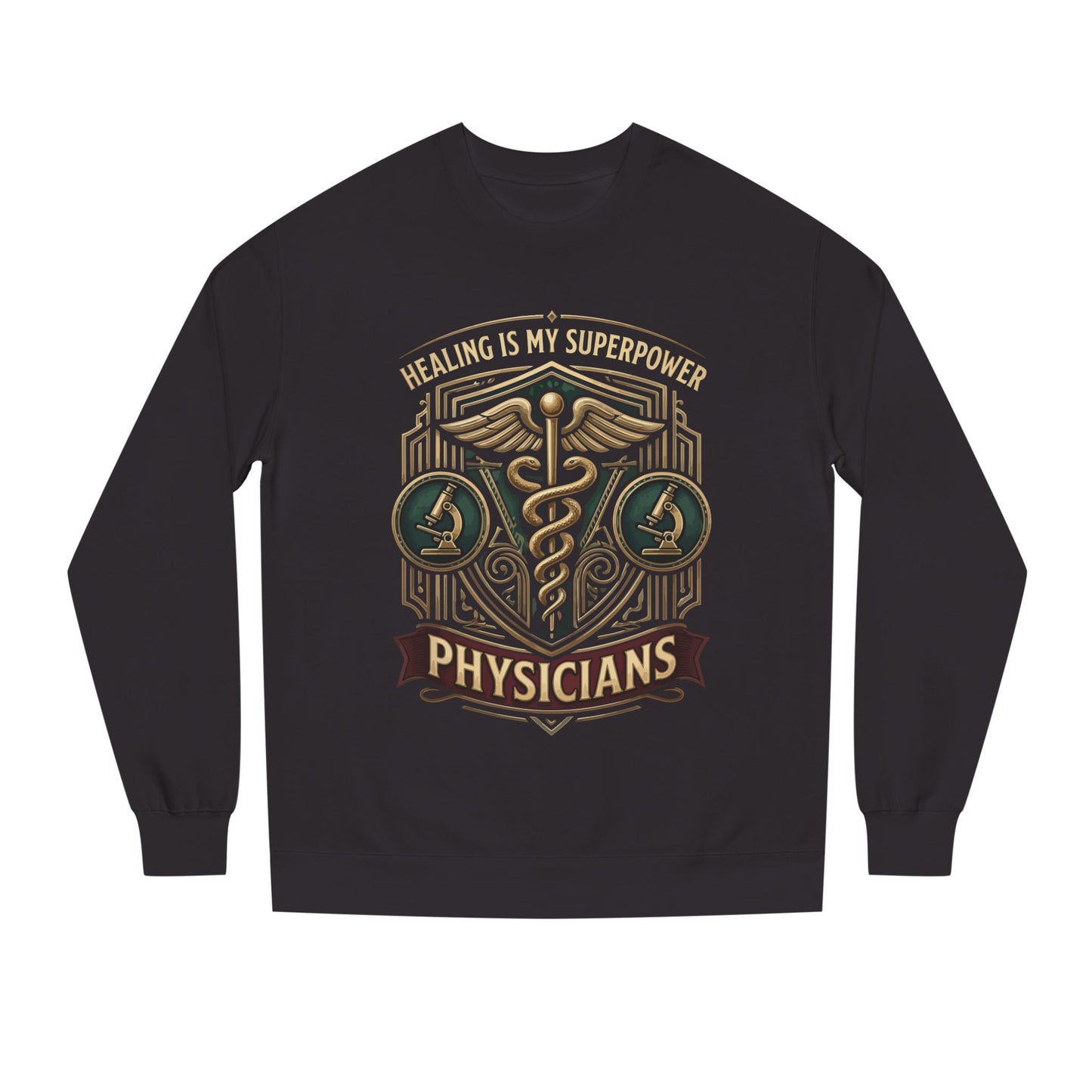 Physicians Caduceus Sweatshirt — "Healing Is My Superpower" Medical Crewneck