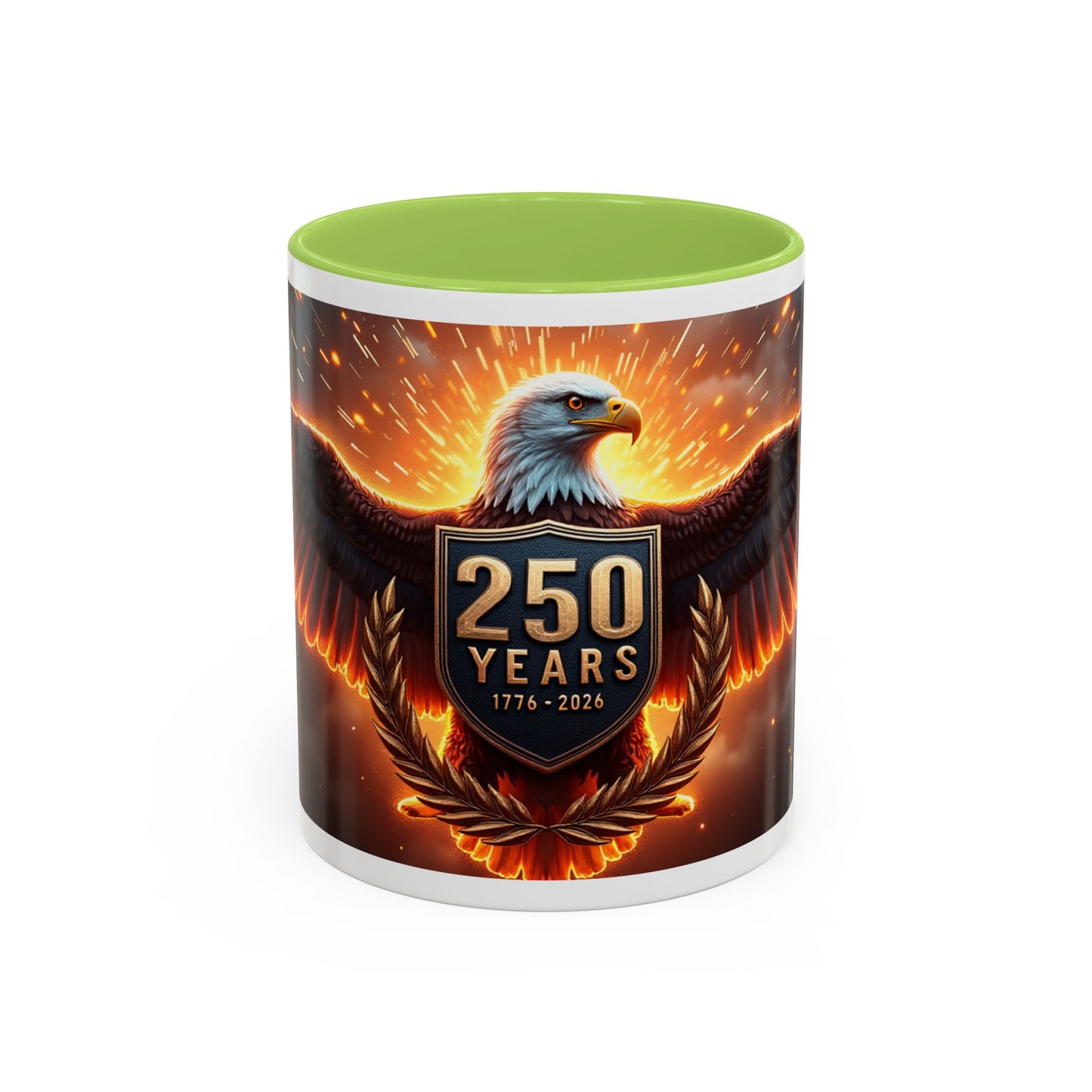 250 Years Eagle Coffee Mug — Patriotic Anniversary Ceramic Accent Mug (11/15oz)