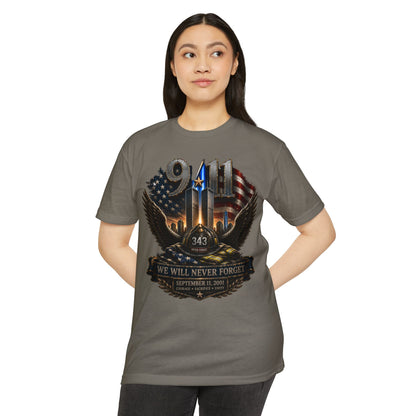 9/11 Memorial T-Shirt — "We Will Never Forget" Tribute Tee
