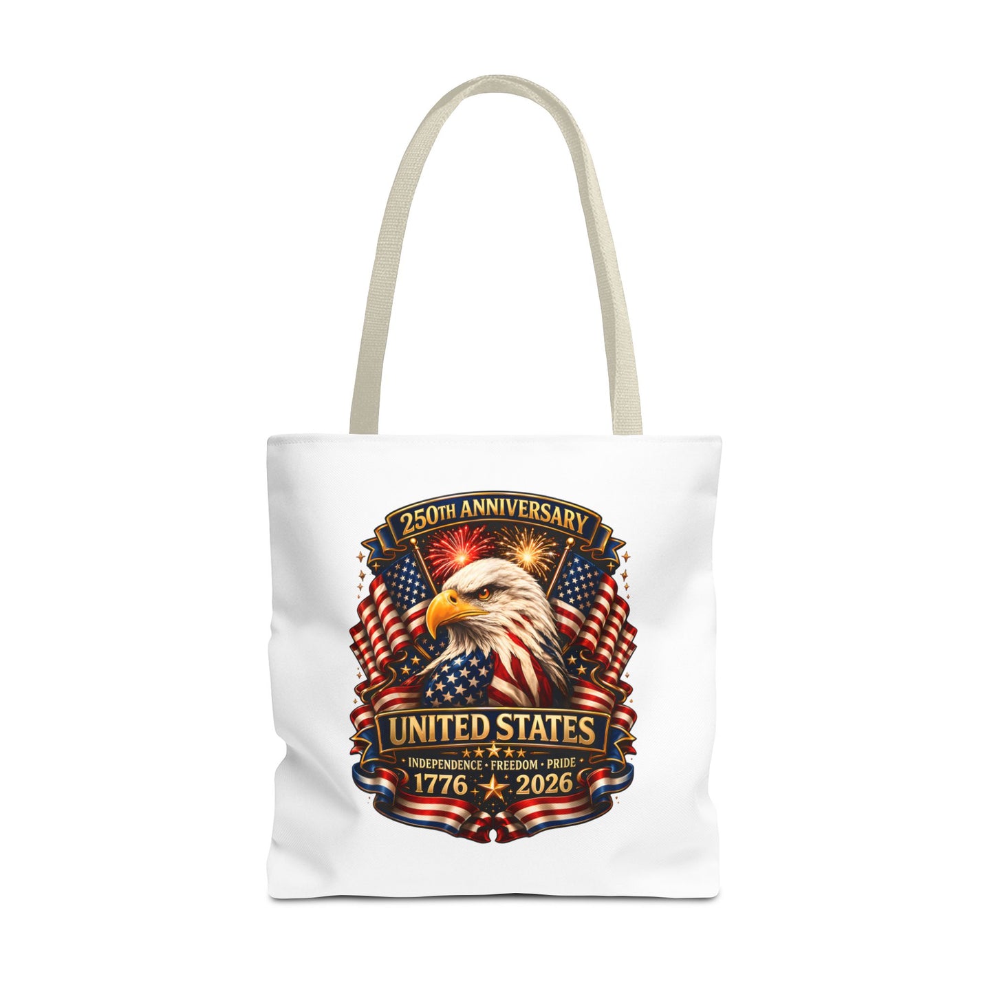 250th Anniversary United States Eagle Tote Bag — 1776–2026 Patriotic Cotton Tote