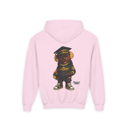 Youth Graduation Bear Hoodie – "Future Student" Cute Cap & Gown Sweatshirt