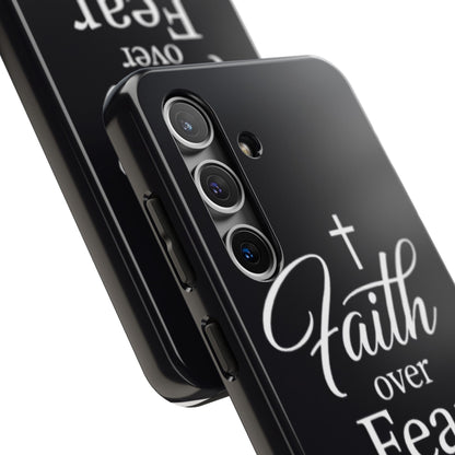 Faith Over Fear Tough Phone Case — Inspirational Christian Cross Phone Cover