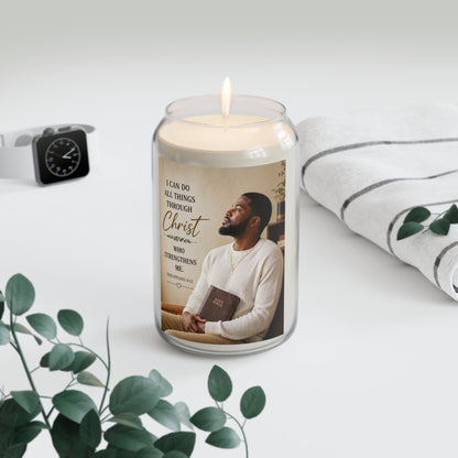 Inspirational Christian Soy Candle – "I Can Do All Things Through Christ" 13.75oz