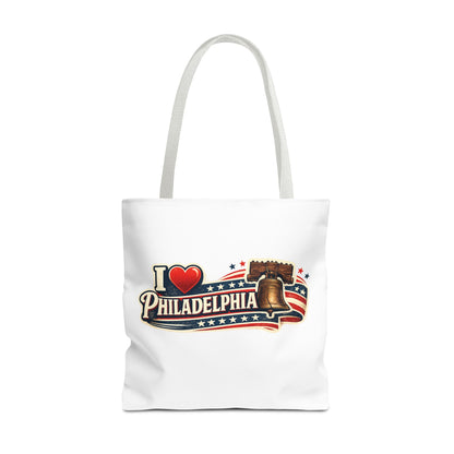 I  Philadelphia Liberty Bell Tote Bag — American Flag City Souvenir