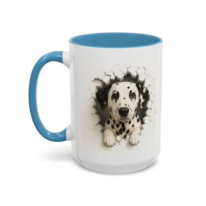 Dalmatian Peekaboo Accent Coffee Mug - Cute Dog Lover Gift (11/15oz)