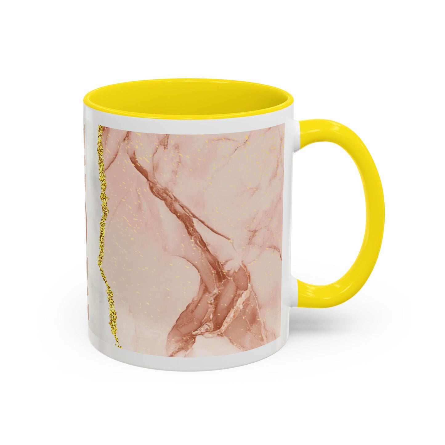 Mom Marble Accent Coffee Mug — Rose Gold & Gold Vein 11/15oz Gift