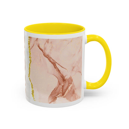 Mom Marble Accent Coffee Mug — Rose Gold & Gold Vein 11/15oz Gift