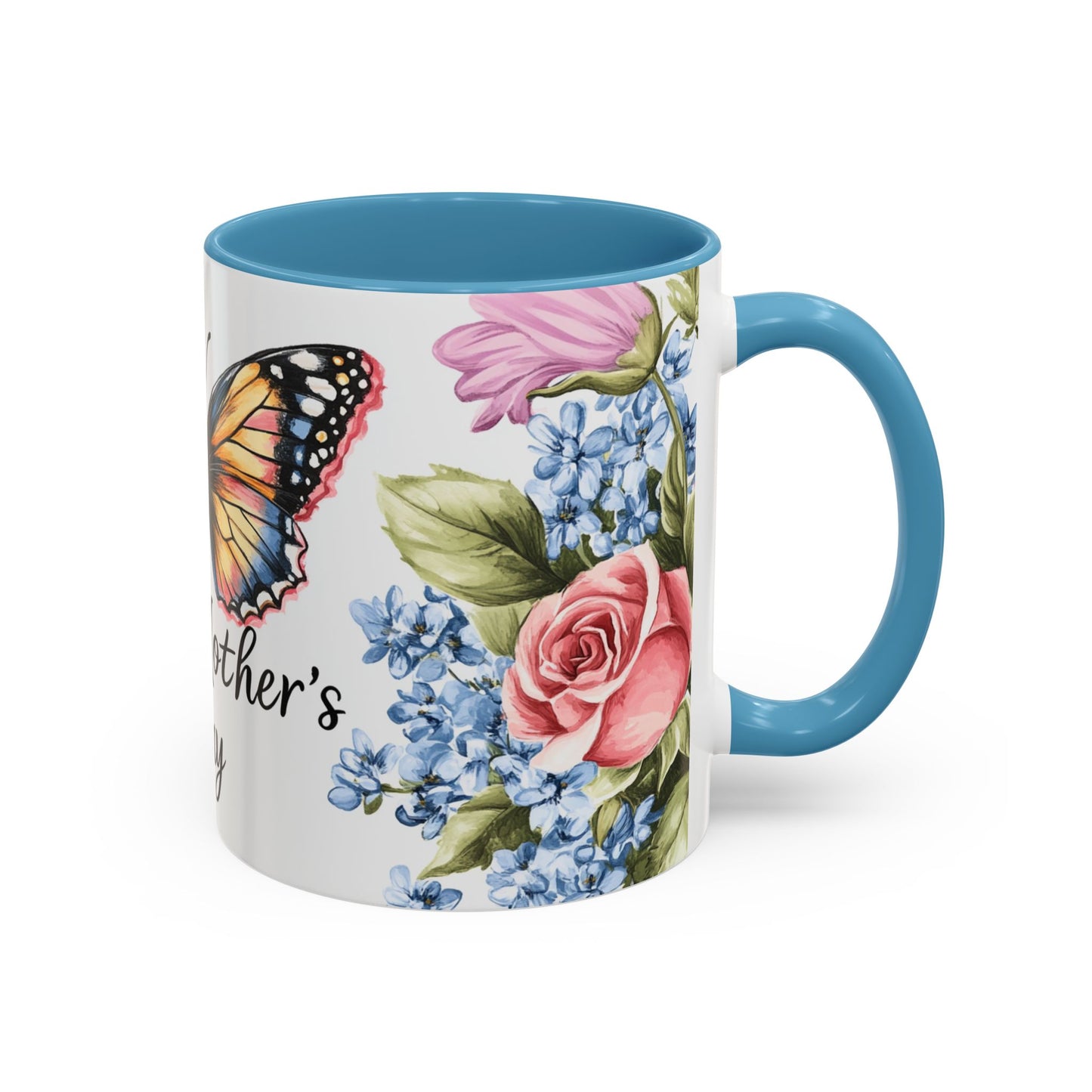 Mother's Day Butterfly Floral Accent Coffee Mug – "Happy Mother's Day"