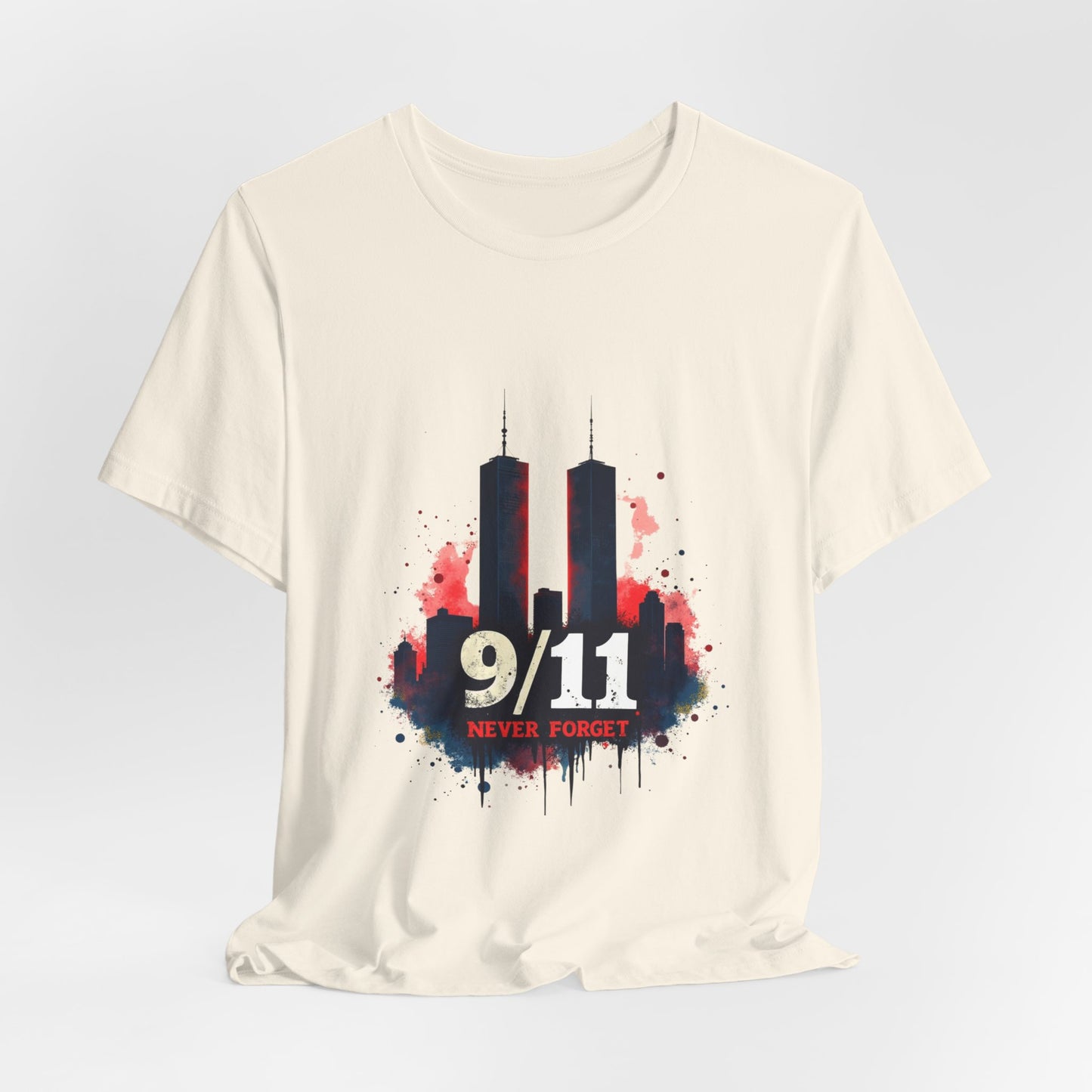 9/11 Never Forget T-Shirt — World Trade Center Memorial Tee