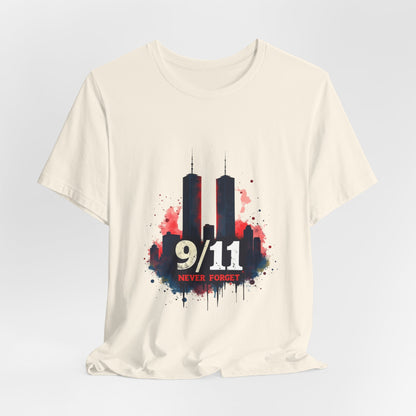 9/11 Never Forget T-Shirt — World Trade Center Memorial Tee