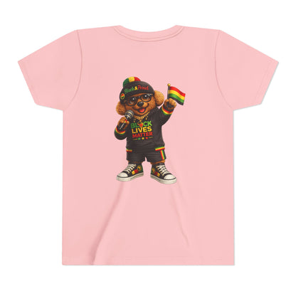 Youth Tee — Kid Bear Black Lives Matter Rasta Flag Shirt